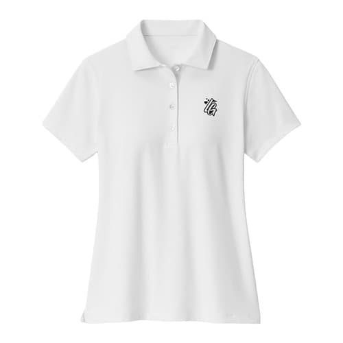 Women’s White Golf Polo | Las Golfers Icon Performance Shirt - Image 1