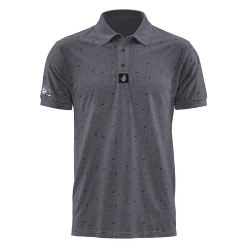 Men’s Gray Golf Polo | Fiesta on the Green Performance Shirt - Image 1